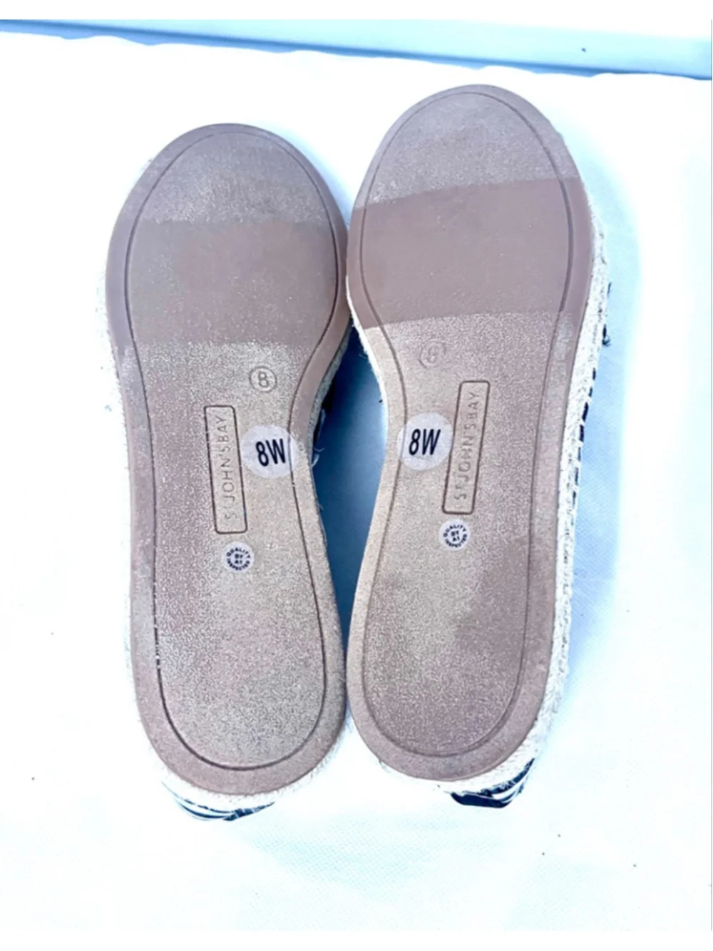 St. John's Bay Marlee Black and White espadrille loafers women size 8W